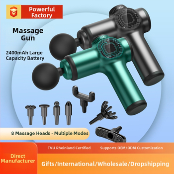 Mini fascia masažuoklis, nešiojamas elektroninės masėjos su LCD ekranu, šepetėlių variklis, 6+ galvelės, integruota baterija 2000–4000 mAh, veikimo trukmė 8–12 val., triukšmas mažesnis nei 36 dB