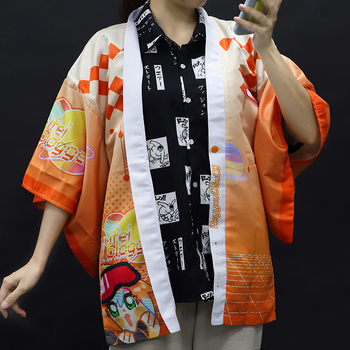 Japonijos stiliaus Haori cosplay palaidinė - chiffon audinys, 90% poliesterio, pamušalas 90%, 2024 m. pavasaris, prekinis ženklas Yicai