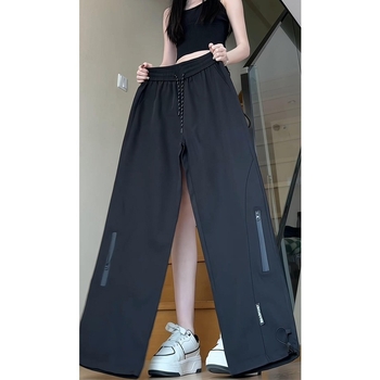 Pantaloni pentru bărbați, croială dreaptă, pentru ciclism și drumeții, softshell impermeabil, talie înaltă cu șnur, amestec poliester-elastan, ușori și elastici