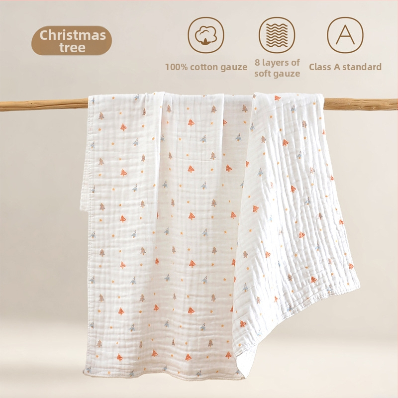 Kūdikio vonios rankšluostis - 100% medvilnė, 8 sluoksnių gaze, stora, 500 g+, karikatūros raštas