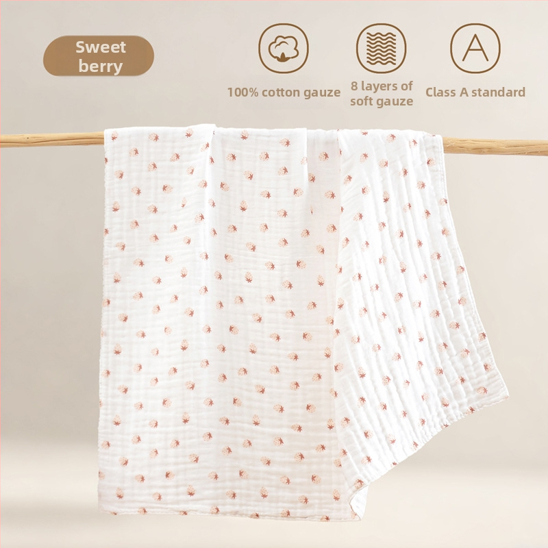 Kūdikio vonios rankšluostis - 100% medvilnė, 8 sluoksnių gaze, stora, 500 g+, karikatūros raštas