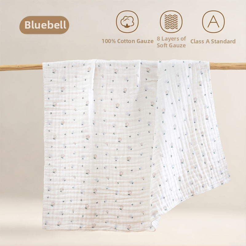 Kūdikio vonios rankšluostis - 100% medvilnė, 8 sluoksnių gaze, stora, 500 g+, karikatūros raštas