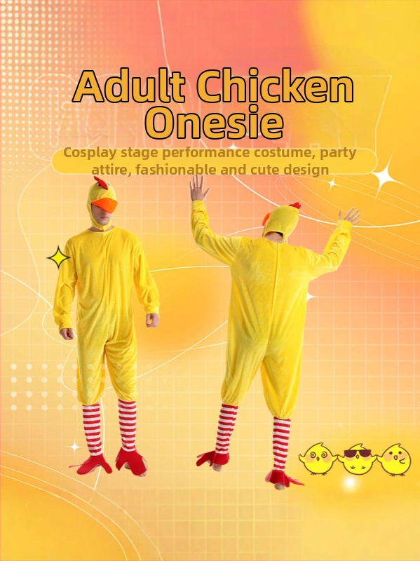 Muški cosplay kostim s temom pilića za Halloween i uloge u igrama/anime, poliester