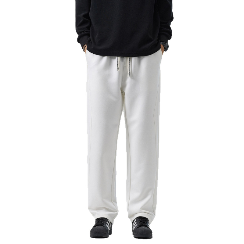 Ανδρικά τζιν, Κορεατικό βασικό στυλ με ίσια γραμμή, μεσαία μέση, κλείσιμο με κορδόνι, βαμβακο-πολυεστερική μίξη