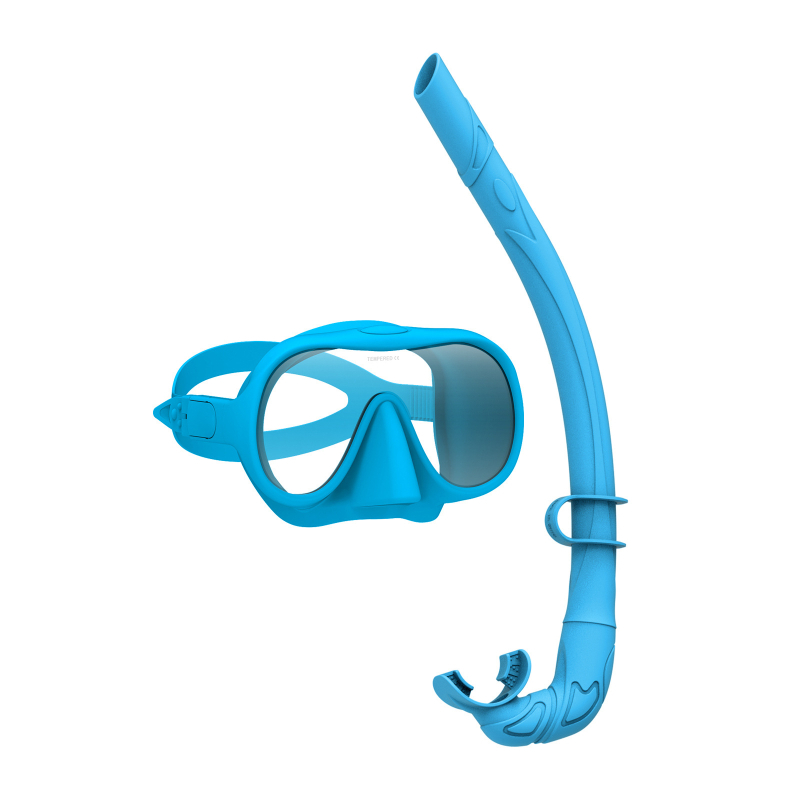 Silikoninės nardymo kaukės ir snorkelio rinkinys, anti-fog, ZMZDIVE