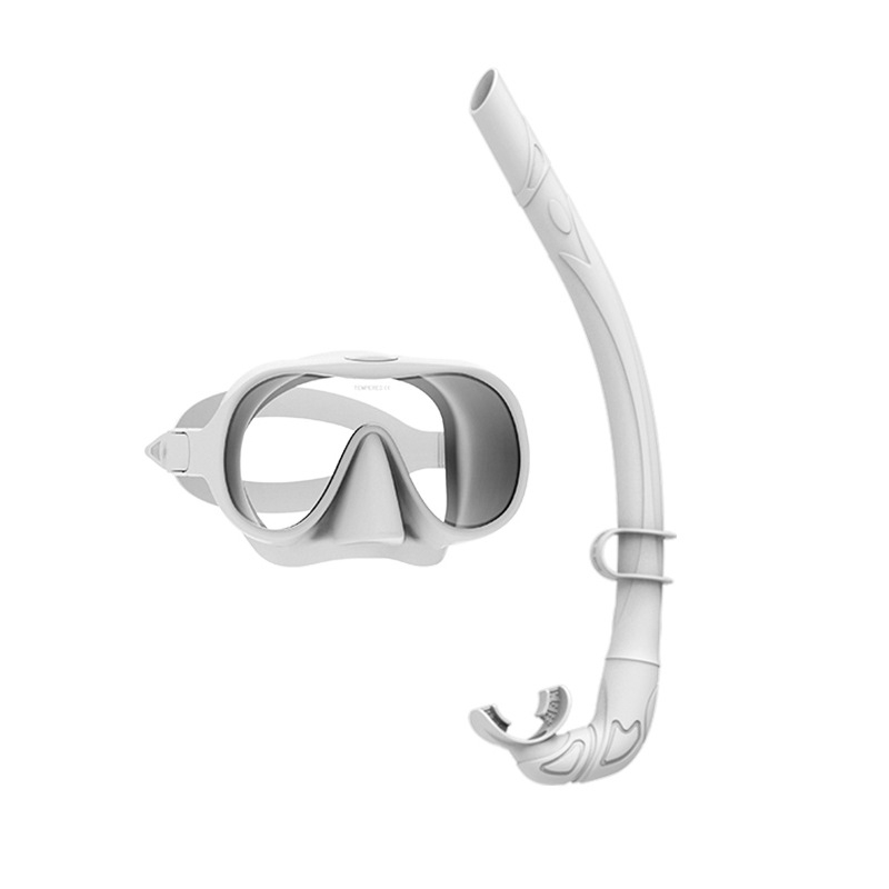 Silikoninės nardymo kaukės ir snorkelio rinkinys, anti-fog, ZMZDIVE