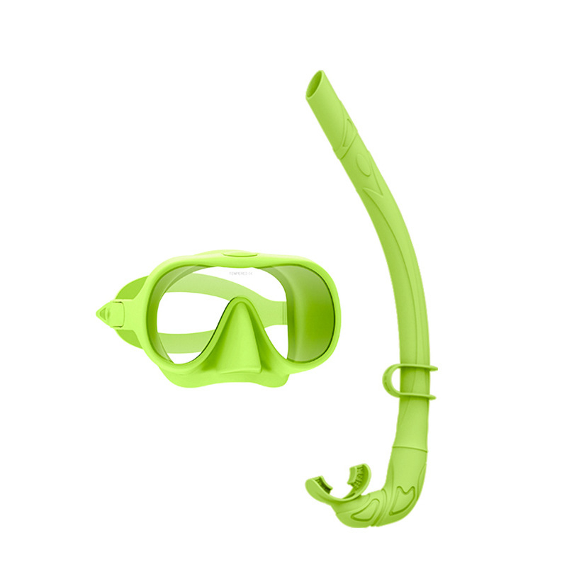 Silikoninės nardymo kaukės ir snorkelio rinkinys, anti-fog, ZMZDIVE