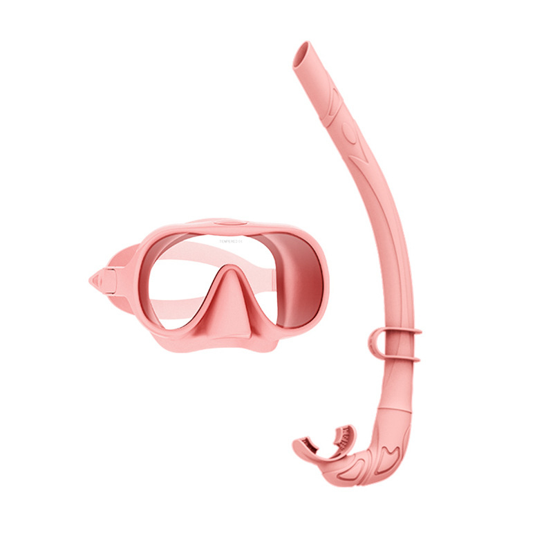 Silikoninės nardymo kaukės ir snorkelio rinkinys, anti-fog, ZMZDIVE