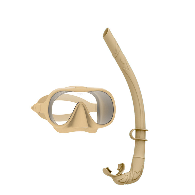 Silikoninės nardymo kaukės ir snorkelio rinkinys, anti-fog, ZMZDIVE