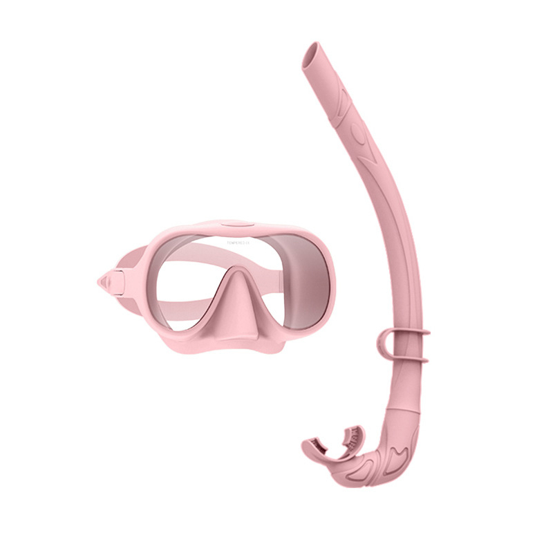 Silikoninės nardymo kaukės ir snorkelio rinkinys, anti-fog, ZMZDIVE