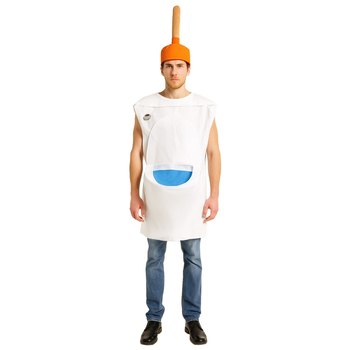 Felnőtt Halloween vécé témájú cosplay jelmez – uniszex, poliészter anyag, színpadi öltözet, 2025 nyár