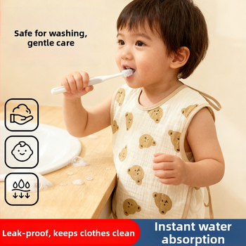 Vaikams skirtas seilių rankšluostis — 100% medvilnė, vandeniui atsparus ir nešvarumams atsparus, tinklelio ir animacinių personažų raštas, tinka 3–8 metų vaikams