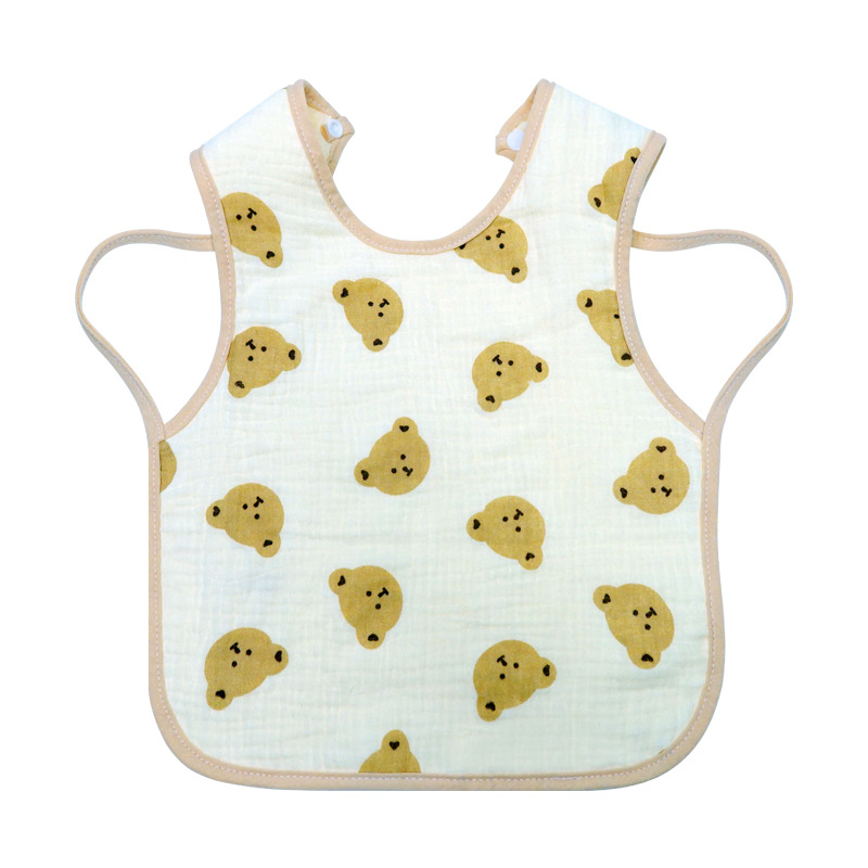 Vaikams skirtas seilių rankšluostis — 100% medvilnė, vandeniui atsparus ir nešvarumams atsparus, tinklelio ir animacinių personažų raštas, tinka 3–8 metų vaikams