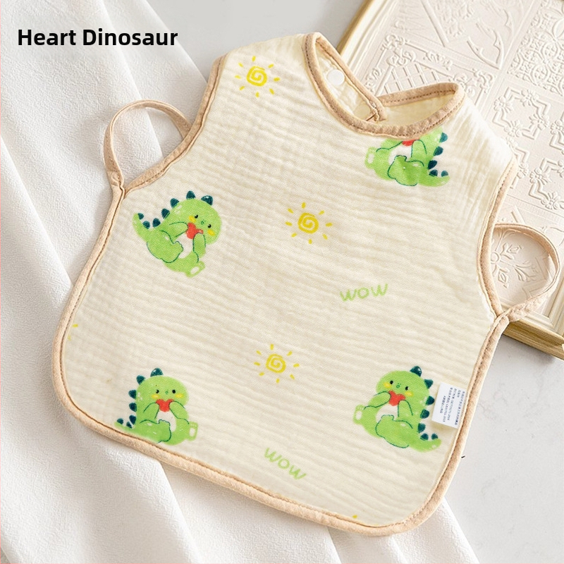 Vaikams skirtas seilių rankšluostis — 100% medvilnė, vandeniui atsparus ir nešvarumams atsparus, tinklelio ir animacinių personažų raštas, tinka 3–8 metų vaikams