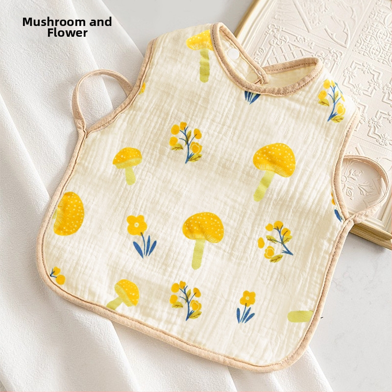 Vaikams skirtas seilių rankšluostis — 100% medvilnė, vandeniui atsparus ir nešvarumams atsparus, tinklelio ir animacinių personažų raštas, tinka 3–8 metų vaikams