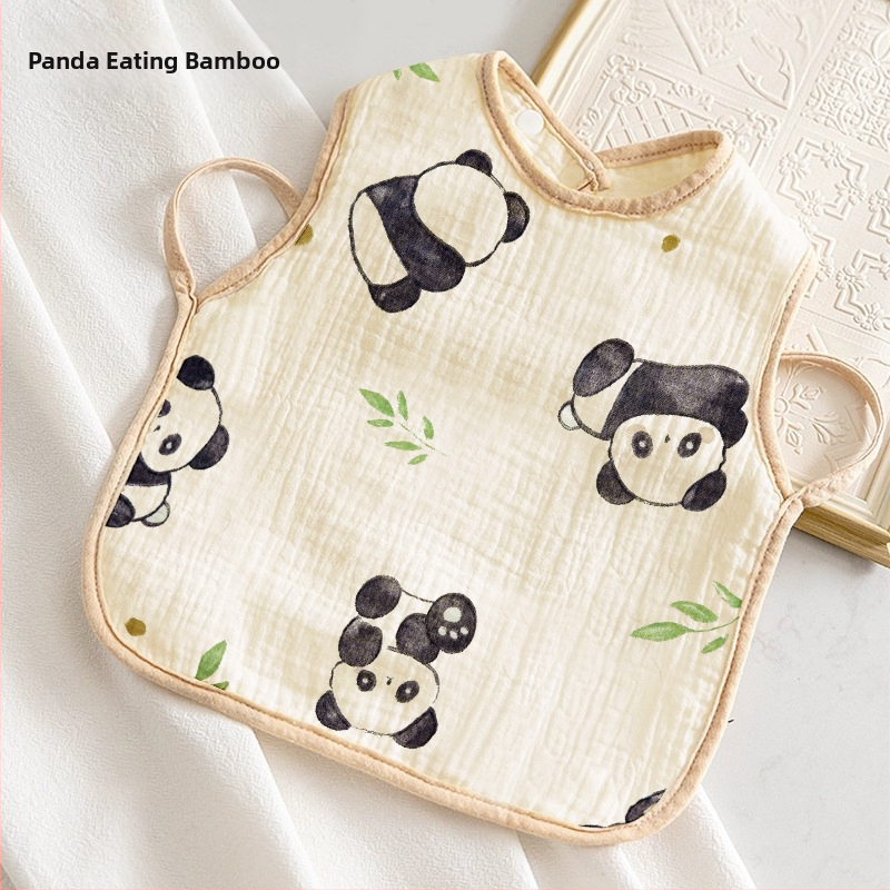 Vaikams skirtas seilių rankšluostis — 100% medvilnė, vandeniui atsparus ir nešvarumams atsparus, tinklelio ir animacinių personažų raštas, tinka 3–8 metų vaikams