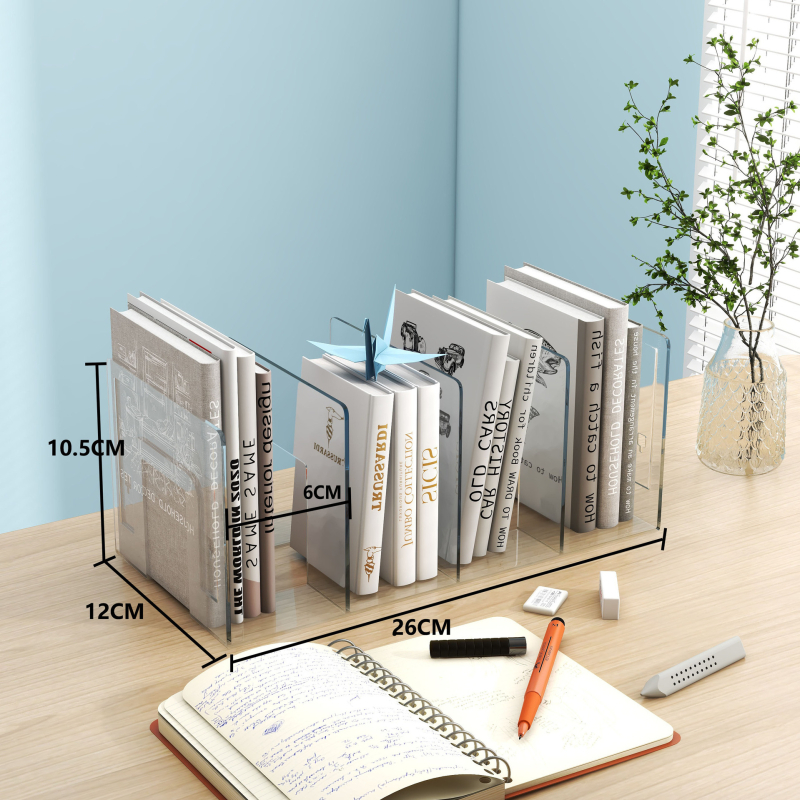 Hongfa 823 Plastikinis stalinis knygų laikiklis su skyrikliu — Modelis 823, Medžiaga: Plastikas, Neto svoris: 320 g, Pakuotė: 72/30