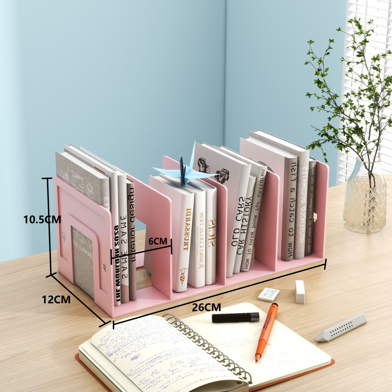 Hongfa 823 Plastikinis stalinis knygų laikiklis su skyrikliu — Modelis 823, Medžiaga: Plastikas, Neto svoris: 320 g, Pakuotė: 72/30