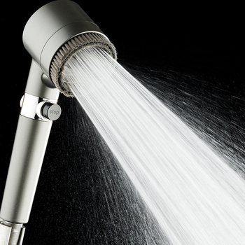Кръгла ръчна душ глава с налягане — ABS, 3-скоростен модел, режими пръскане, масаж и дъжд