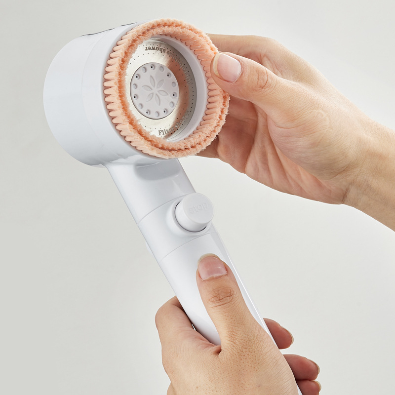 Кръгла ръчна душ глава с налягане — ABS, 3-скоростен модел, режими пръскане, масаж и дъжд