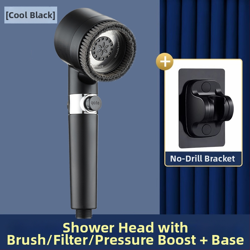 Ümmargune käsiduššpea rõhuga — ABS, 3-kiiruseline mudel, pihustamis-, massaaž- ja vihmarežiimid