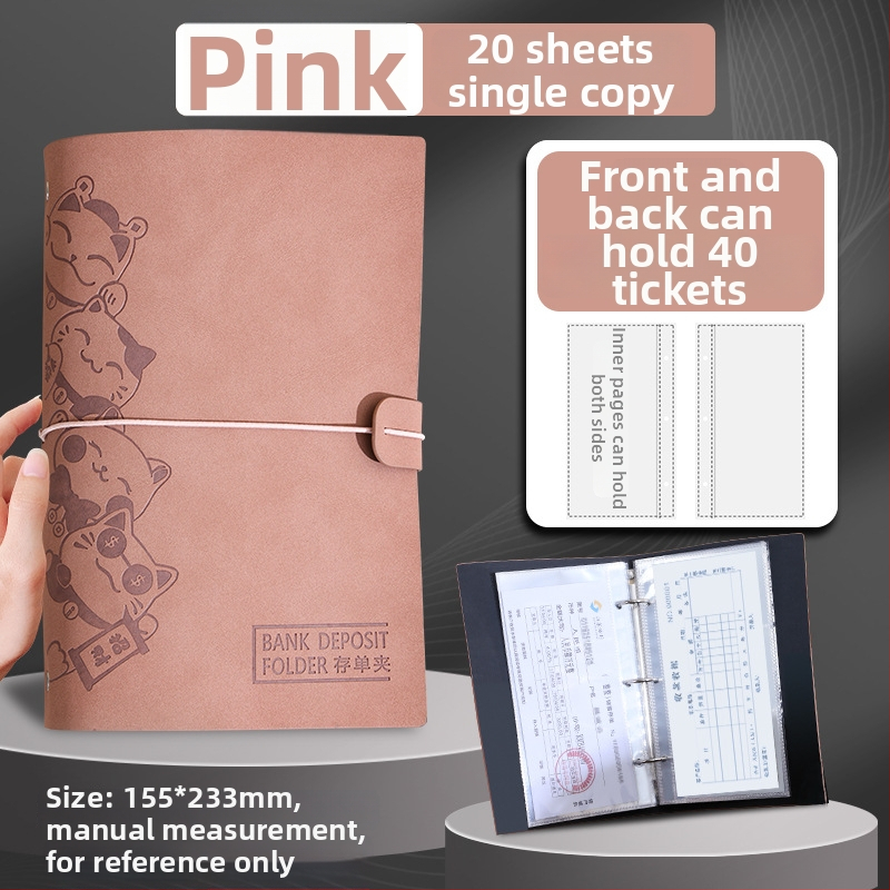 Vieno klipsų laikmena su laisvais lapais, PU oda, pritaikymas su logotipo spauda