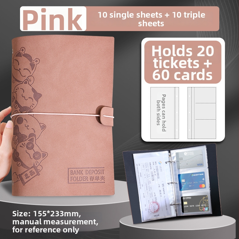 Vieno klipsų laikmena su laisvais lapais, PU oda, pritaikymas su logotipo spauda