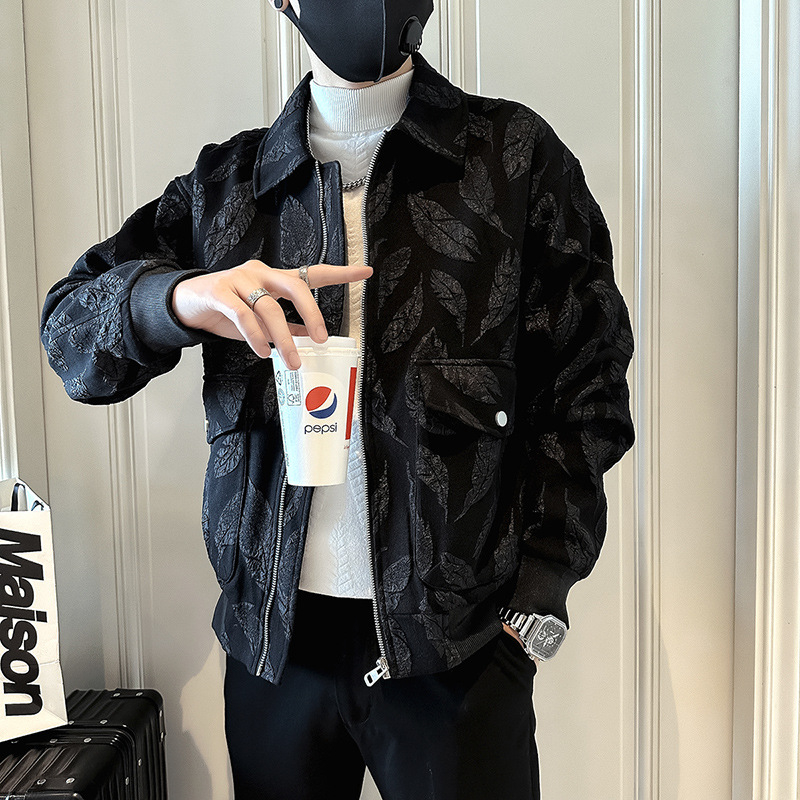 Muška corduroy hooded jakna, ležernog kroja, zatvarač sprijeda