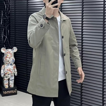 Ανδρικό παλτό σε επιχειρηματικό στυλ, κοντό μήκος, γιακά με πέτο, κύριο ύφασμα: γούνα κουνελιού