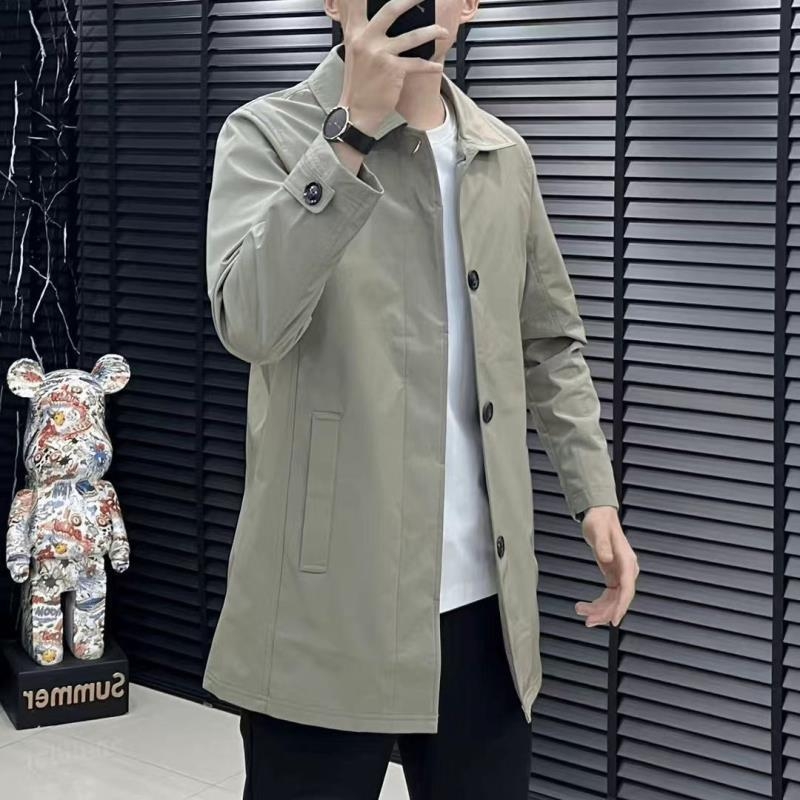 Ανδρικό παλτό σε επιχειρηματικό στυλ, κοντό μήκος, γιακά με πέτο, κύριο ύφασμα: γούνα κουνελιού