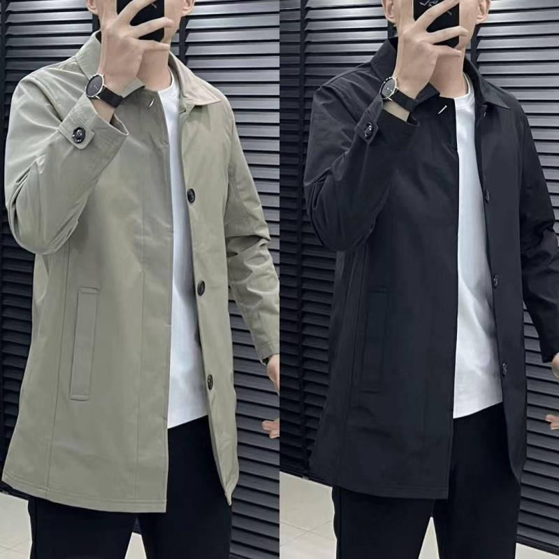 Ανδρικό παλτό σε επιχειρηματικό στυλ, κοντό μήκος, γιακά με πέτο, κύριο ύφασμα: γούνα κουνελιού