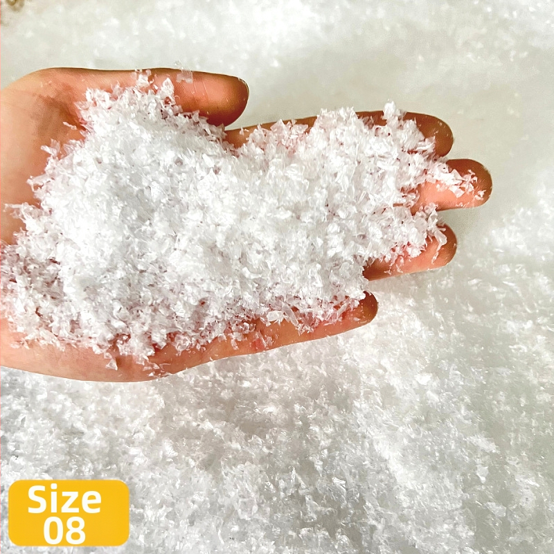 Mākslīgā sniega pulveris ainavu filmēšanai, sausais sniegs kritums, Ziemassvētku vitrīna, iepakojums: maisiņš, materiāls: PE (plastmasa)