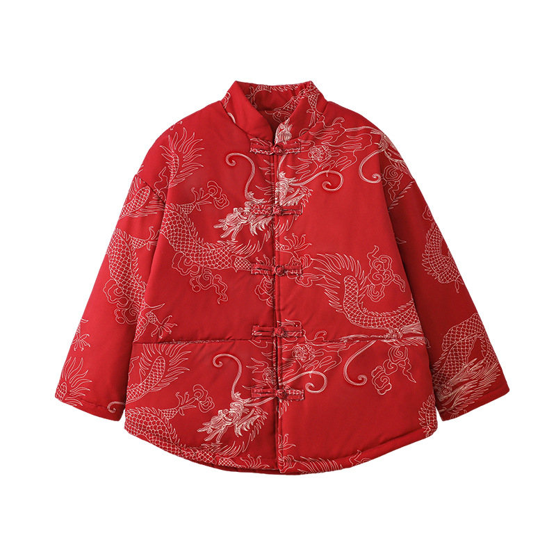 Детски Тан костюм, карикатурен принт, подплатен полиестерно влакно, мека обработка, зима 2025