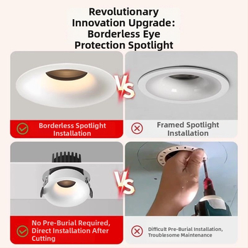 Downlight din aluminiu, sursă COB LED, 6–10W, 220V, montaj ascuns, control manual, 50.000 de ore de viață, potrivit pentru living/dining/dormitor.