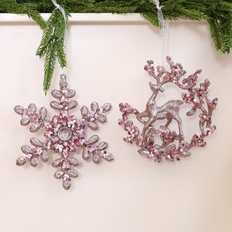 Ακρυλικό χριστουγεννιάτικο κρεμαστό με χιονονιφάδα