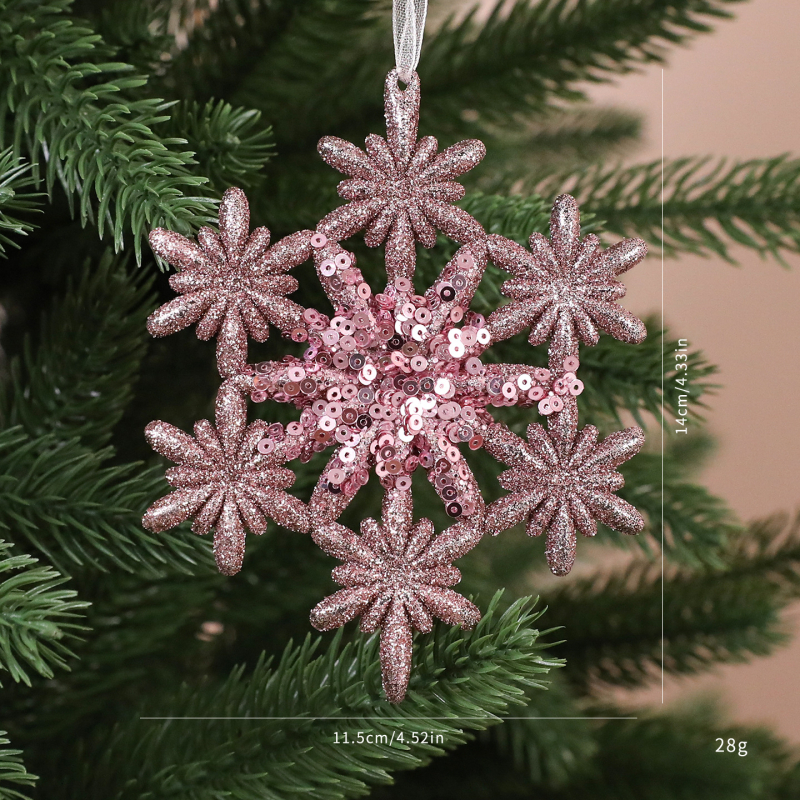 Ακρυλικό χριστουγεννιάτικο κρεμαστό με χιονονιφάδα