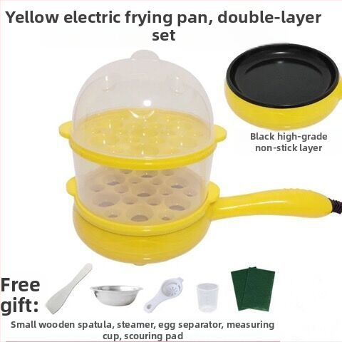 Elektrinis pusryčių gaminimo įrenginys – daugiafunkcinė neprilimpančio omleto keptuvė su automatiniu išjungimu, mini kiaušinių virėjas ir kiaušinių garintuvas (plastikas, 220V, 350W)