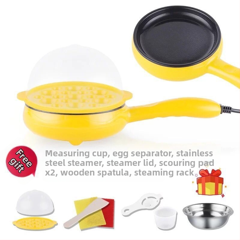 Elektrinis pusryčių gaminimo įrenginys – daugiafunkcinė neprilimpančio omleto keptuvė su automatiniu išjungimu, mini kiaušinių virėjas ir kiaušinių garintuvas (plastikas, 220V, 350W)