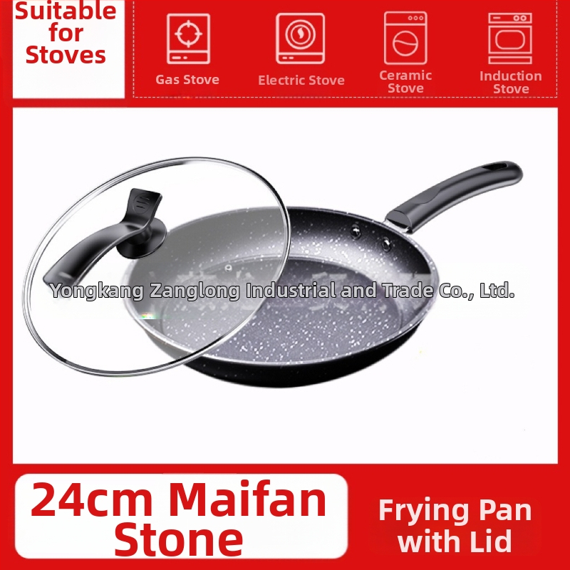 CYJ-JG-006 Maifan akmeninė neprilimpančio keptuvė su daugiasluoksniu dugnu, tinkama indukcijai ir dujinėms viryklėms