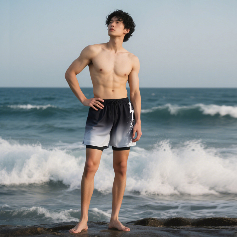 Ανδρικά μαγιό σορτς, γρήγορο στέγνωμα και διαπνέοντα, πολυεστέρας/σπαντέξ (85%/15%), επένδυση 95% πολυεστέρα, 5% σπάντεξ, εκτύπωση, για κολύμβηση και θαλάσσια αθλήματα