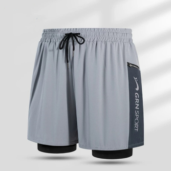 Ανδρικά μαγιό με διπλό στρώμα για άνεση και διακριτικότητα, στυλ μποξέρ, νάιλον με 85% πολυεστέρα, κατάλληλα για κολύμβηση και κολύμβηση σε ρηχά νερά