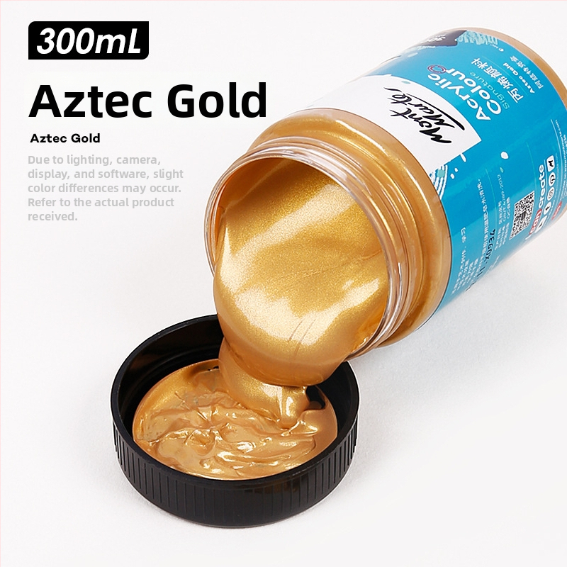 Monde metalinės fluorescencinės akrilinės dažos – 100 ml, atsparios vandeniui, nekenkia sveikatai, vienas buteliukas, skirtas sienų tapybai ir DIY projektams