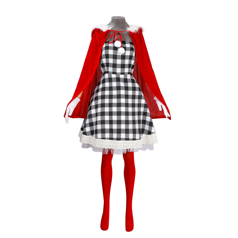 Costum cosplay Cindy Christmas Monster pentru jocuri animate, unisex, poliester cu 80–90% spandex, ediția de iarnă 2023