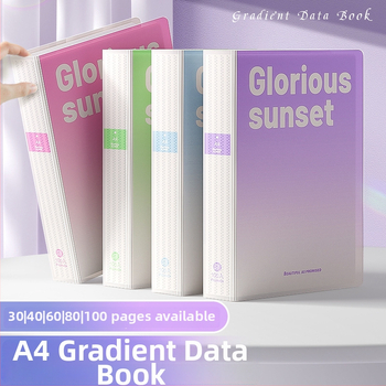 Dokumentų dėklas su įterptais lapais, gradientinis spalvų dizainas, daugiasluoksė laikymo sistema (Medžiaga: Plastikas; Lapų skaičius: 100; Logotipo spausdinimas: Ne; Pritaikymas: Ne)