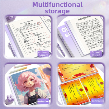 Dokumentų dėklas su įterptais lapais, gradientinis spalvų dizainas, daugiasluoksė laikymo sistema (Medžiaga: Plastikas; Lapų skaičius: 100; Logotipo spausdinimas: Ne; Pritaikymas: Ne)