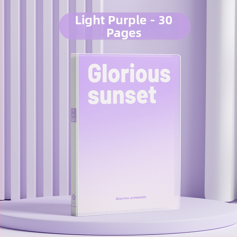 Dokumentų dėklas su įterptais lapais, gradientinis spalvų dizainas, daugiasluoksė laikymo sistema (Medžiaga: Plastikas; Lapų skaičius: 100; Logotipo spausdinimas: Ne; Pritaikymas: Ne)