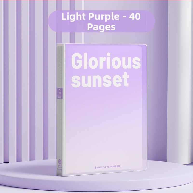 Dokumentų dėklas su įterptais lapais, gradientinis spalvų dizainas, daugiasluoksė laikymo sistema (Medžiaga: Plastikas; Lapų skaičius: 100; Logotipo spausdinimas: Ne; Pritaikymas: Ne)