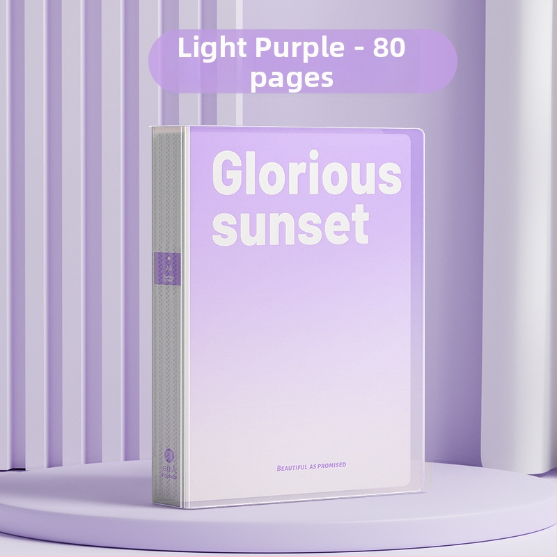 Dokumentų dėklas su įterptais lapais, gradientinis spalvų dizainas, daugiasluoksė laikymo sistema (Medžiaga: Plastikas; Lapų skaičius: 100; Logotipo spausdinimas: Ne; Pritaikymas: Ne)