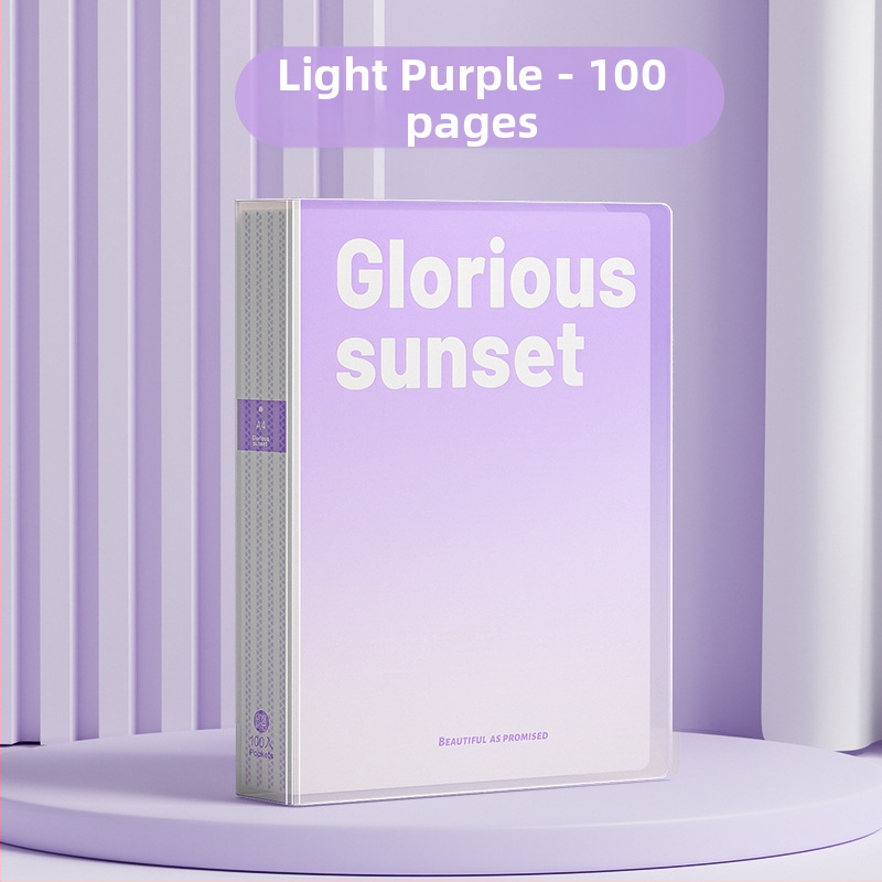 Dokumentų dėklas su įterptais lapais, gradientinis spalvų dizainas, daugiasluoksė laikymo sistema (Medžiaga: Plastikas; Lapų skaičius: 100; Logotipo spausdinimas: Ne; Pritaikymas: Ne)