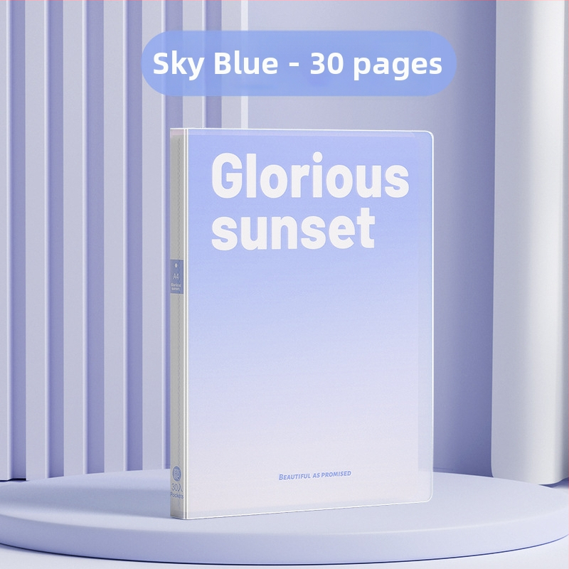 Dokumentų dėklas su įterptais lapais, gradientinis spalvų dizainas, daugiasluoksė laikymo sistema (Medžiaga: Plastikas; Lapų skaičius: 100; Logotipo spausdinimas: Ne; Pritaikymas: Ne)